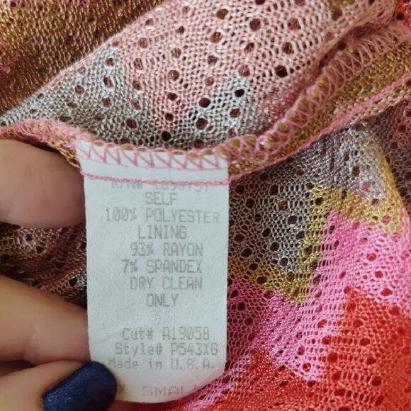 Sky Pink and Brown Zigzag Halter Maxi Dress - Picture 8 of 8